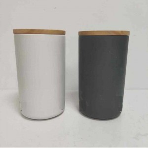 Bán buôn vòng cao vớinắp gỗ gốm gốm lưu trữ hộp canister jar
